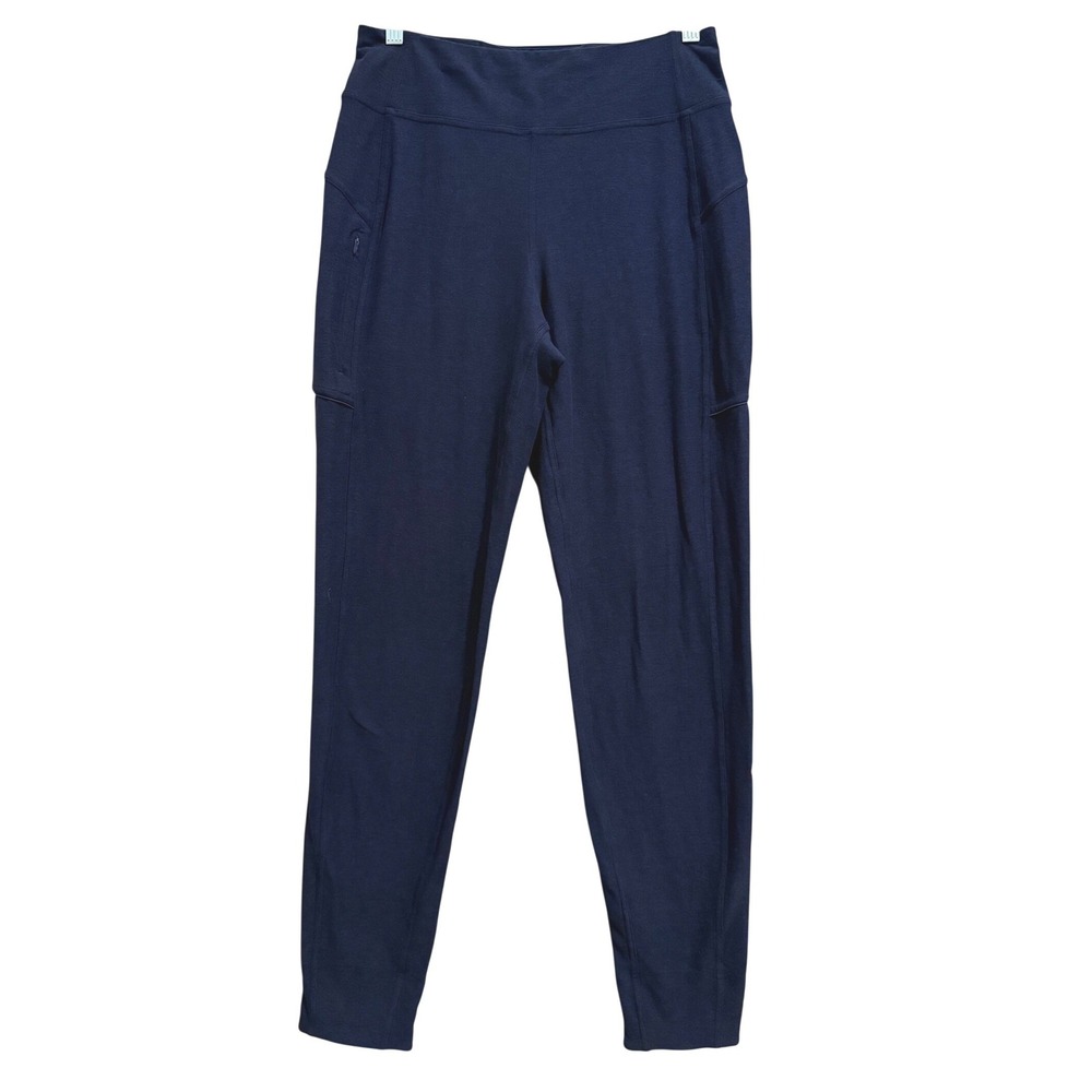 Lululemon Run On Joggers Heathered Navy Blue Size 6 Athleisure Stretch Pull On